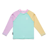 Long Sleeve Rash Vest (Poolside Colourblock)