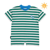 Sun Smart Romper (Sea Green Stripe)