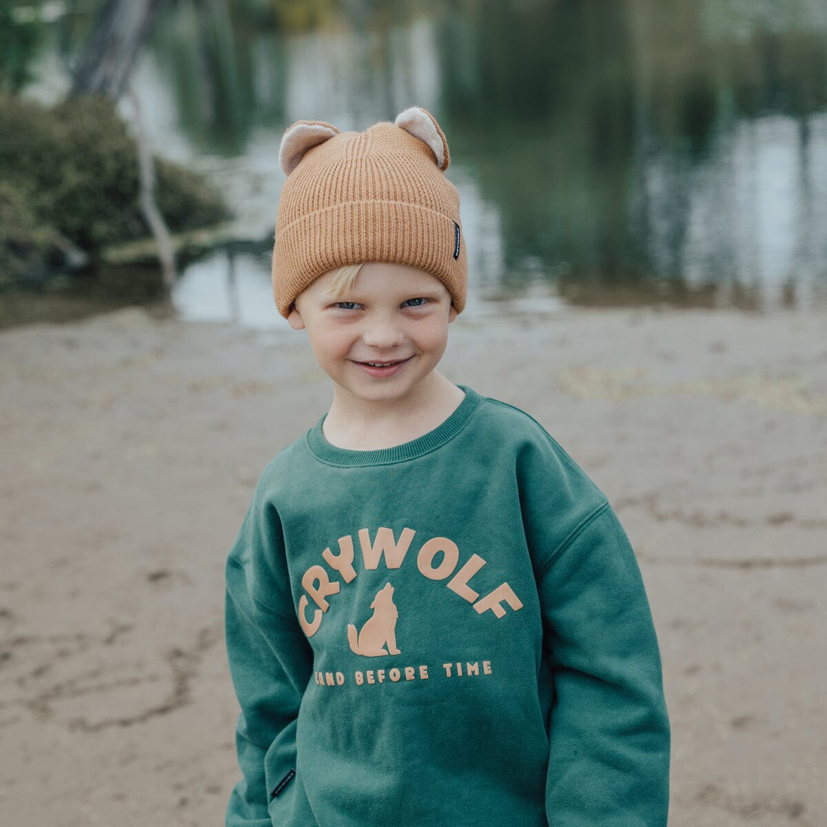 Wolf Ears Beanie (Tan)