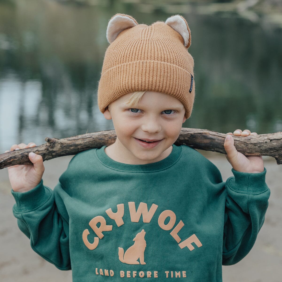 Wolf Ears Beanie (Tan)