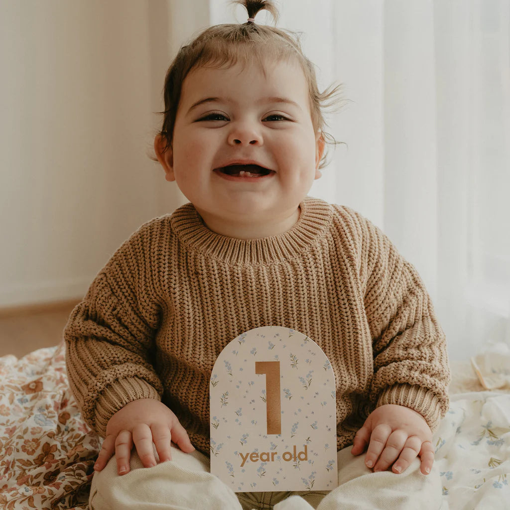 Baby Milestone Cards - Broderie