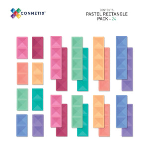 Pastel Rectangle Pack 24 Piece
