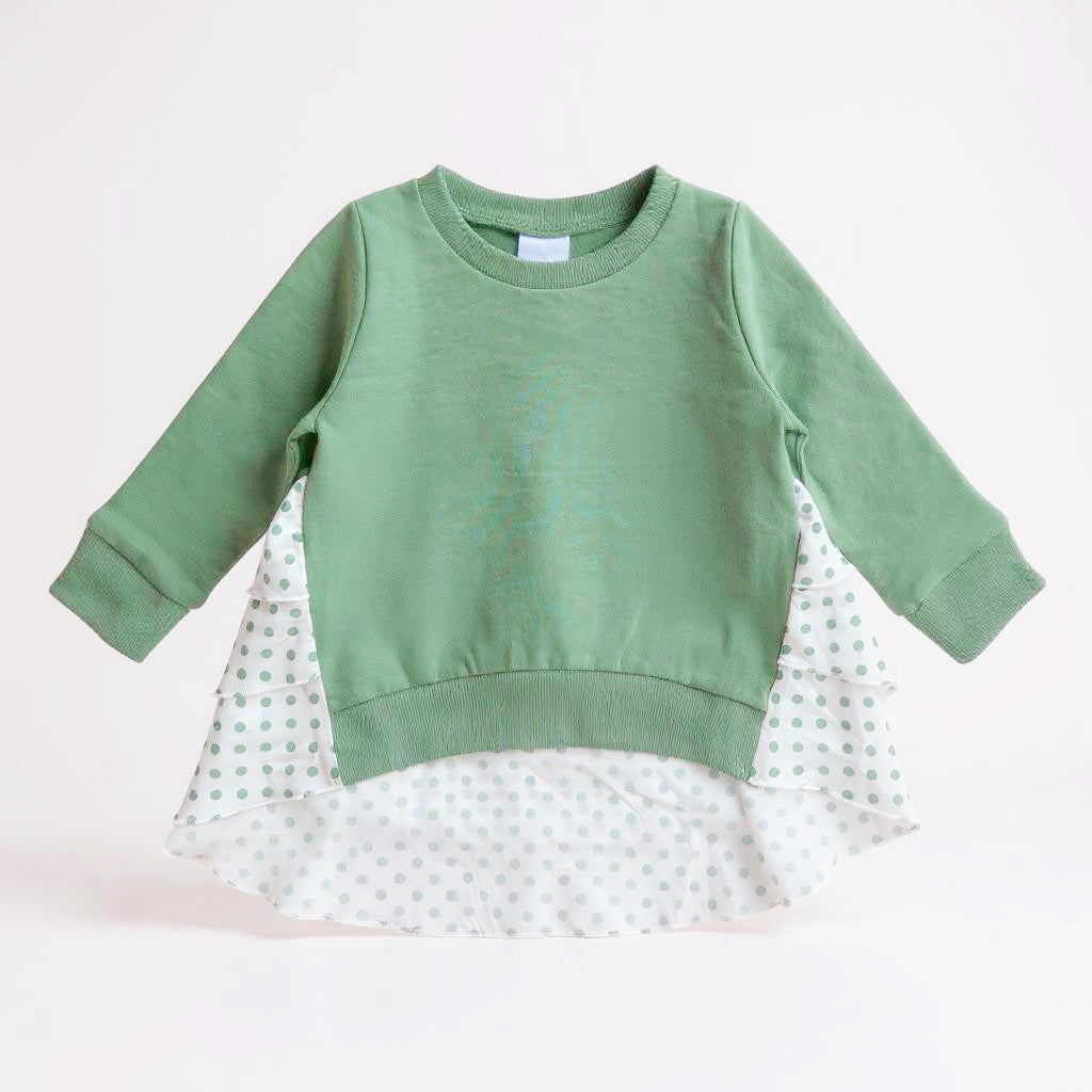 Dot Swing Back Jumper (Sage)
