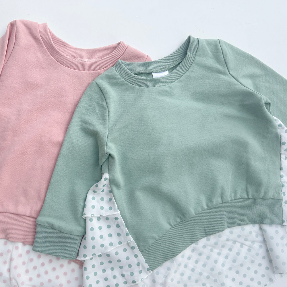 Dot Swing Back Jumper (Sage)