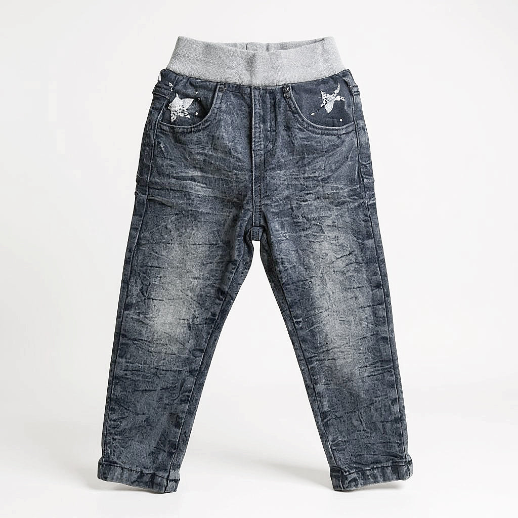 Distressed Star Jeans (Black)