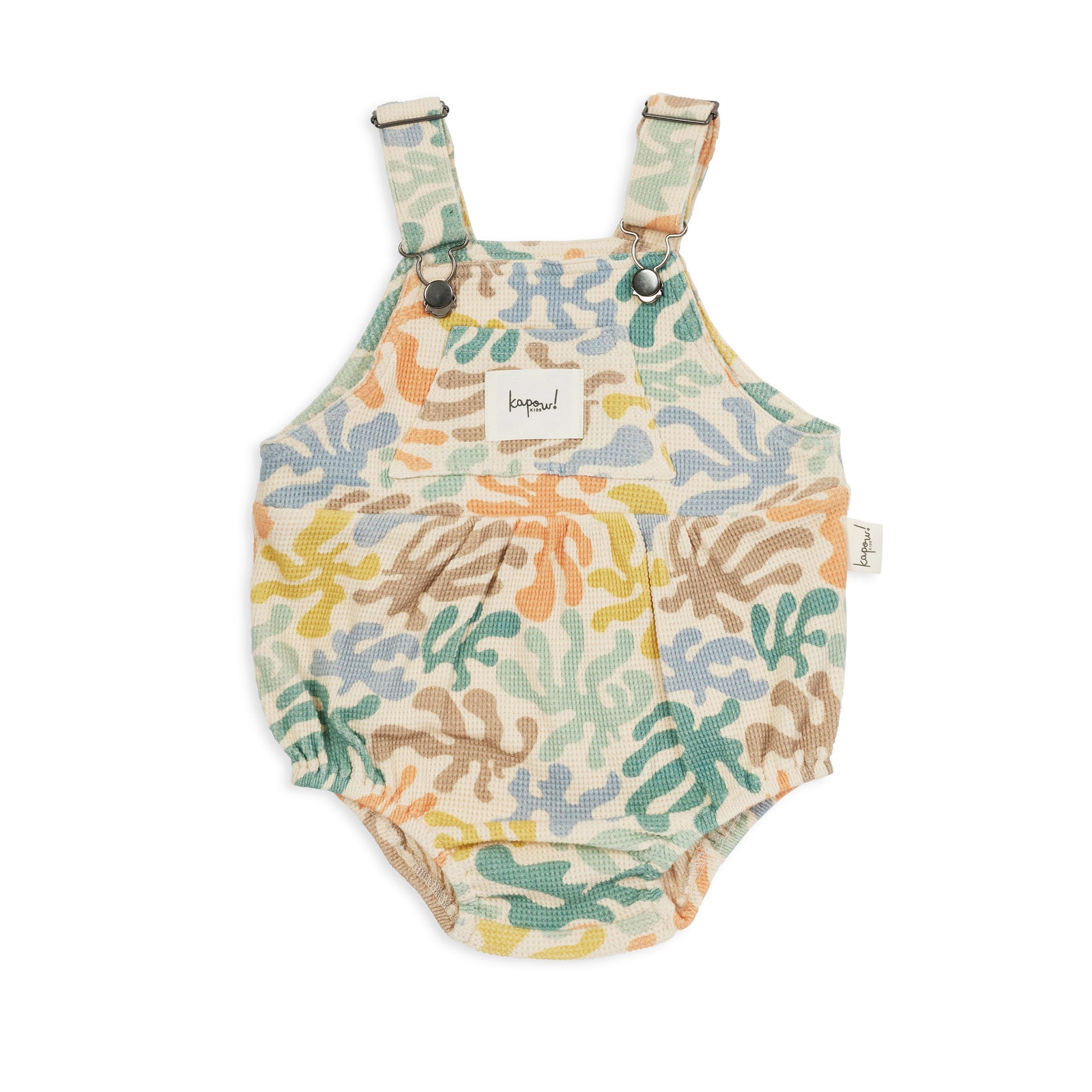 Coral Waffle Romper