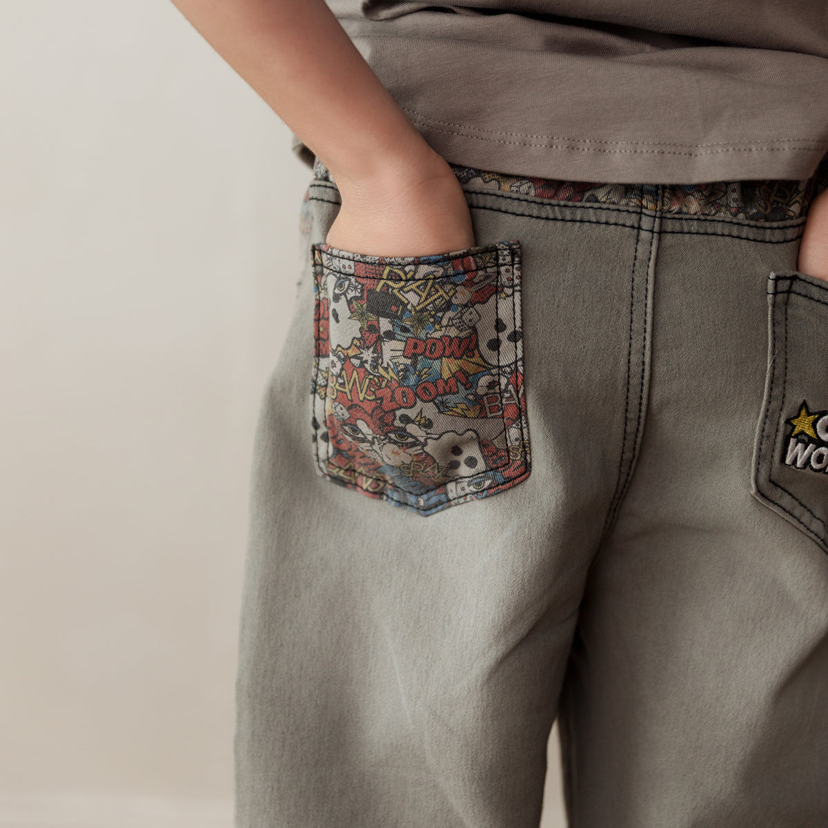 Cartoon Skulls Denim Shorts