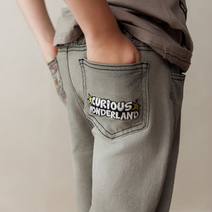 Cartoon Skulls Denim Shorts