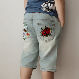 Superheroes Denim Shorts
