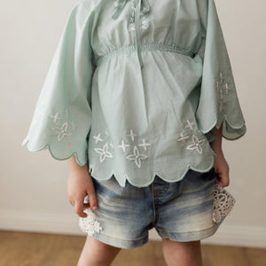 Lace Patch Denim Shorts