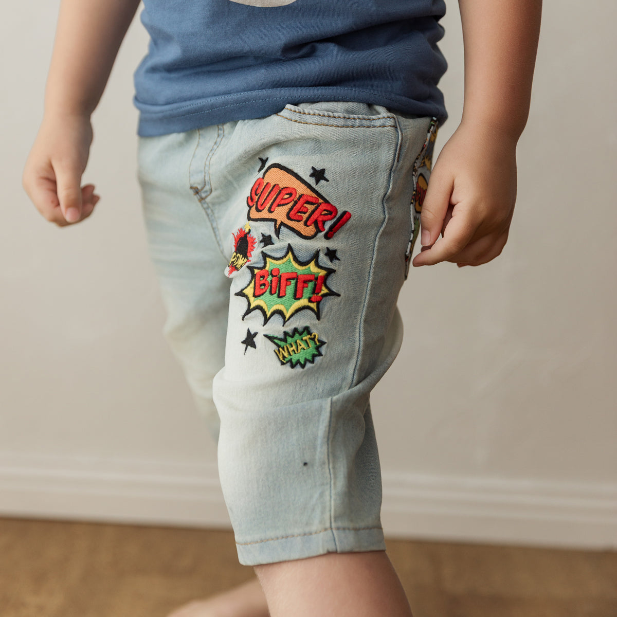 Superheroes Denim Shorts