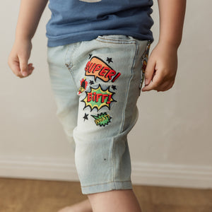 Superheroes Denim Shorts