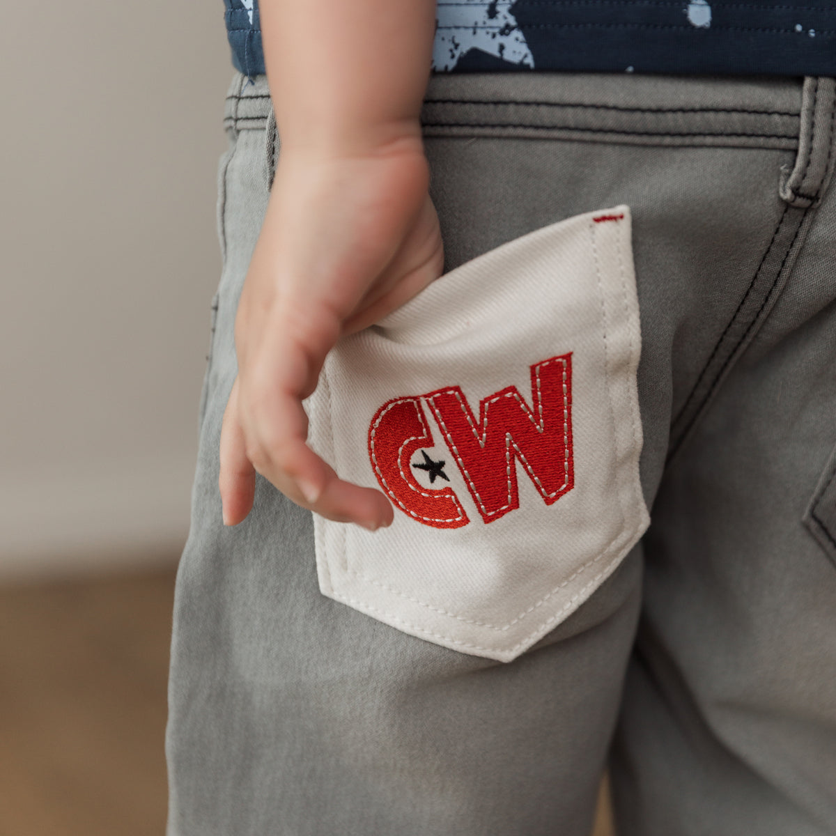 White Pocket Denim Shorts