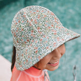 Ponytail Swim Bucket Beach Hat - Olivia