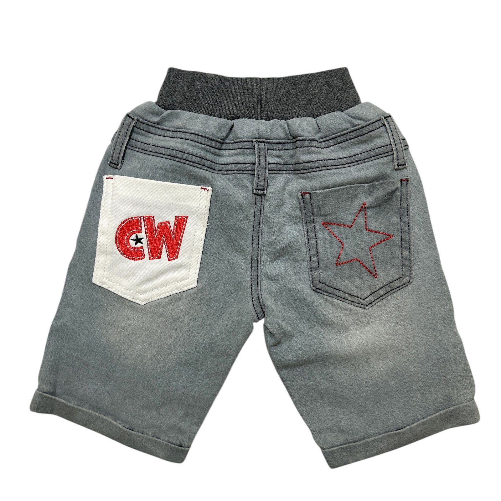 White Pocket Denim Shorts