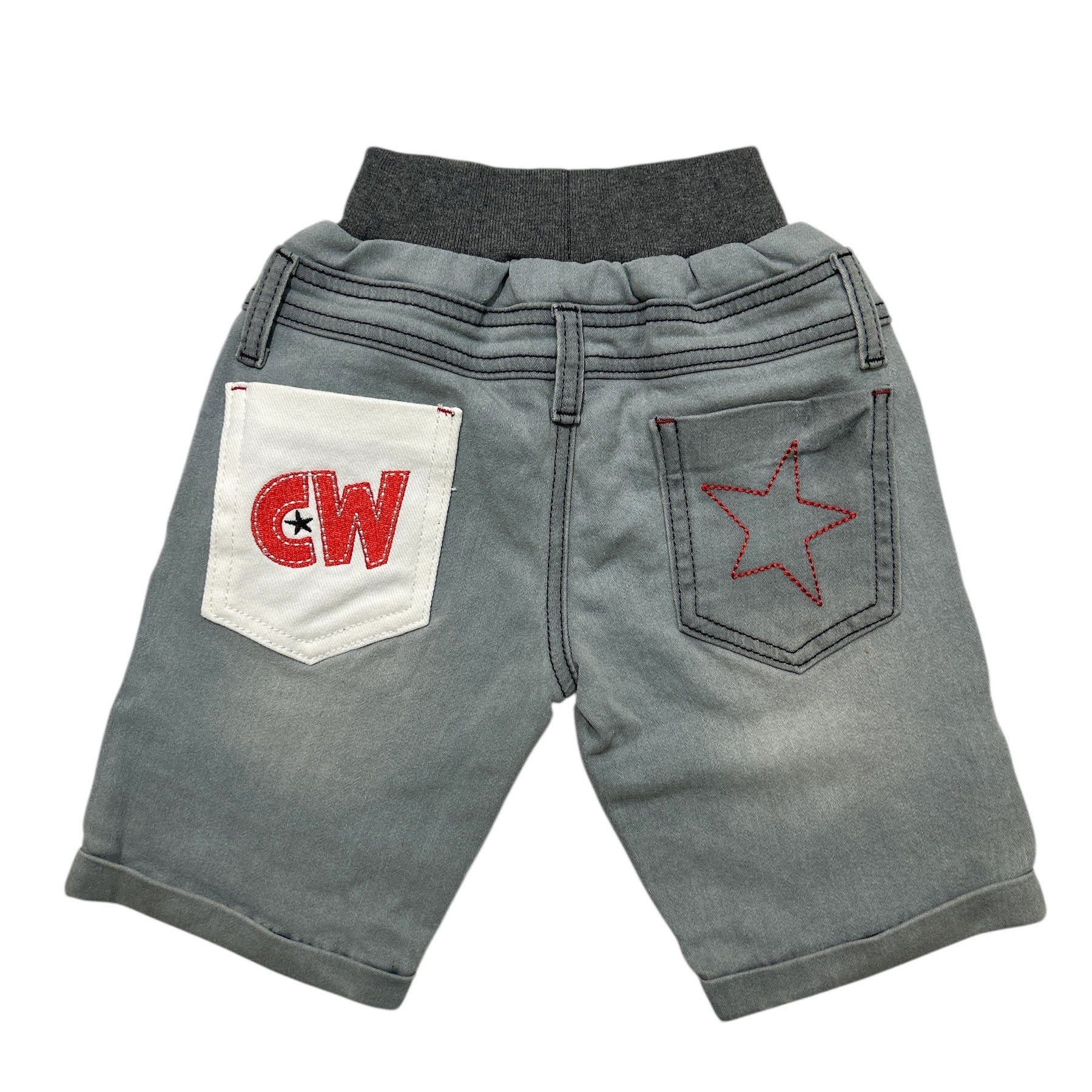 White Pocket Denim Shorts