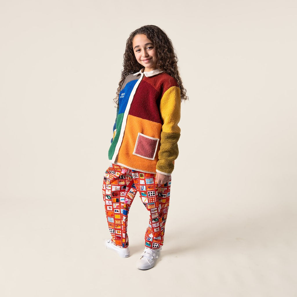 Boucle Coat (Colour Block)