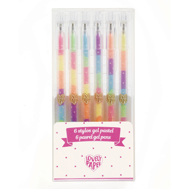 Pastel Rainbow Gel Pens (6 Pack)