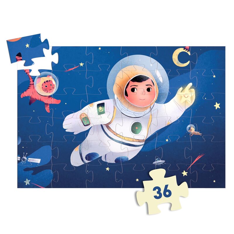Astronaut on the Moon 36 Piece Puzzle