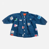 Denim Smock Dress (Stamps)