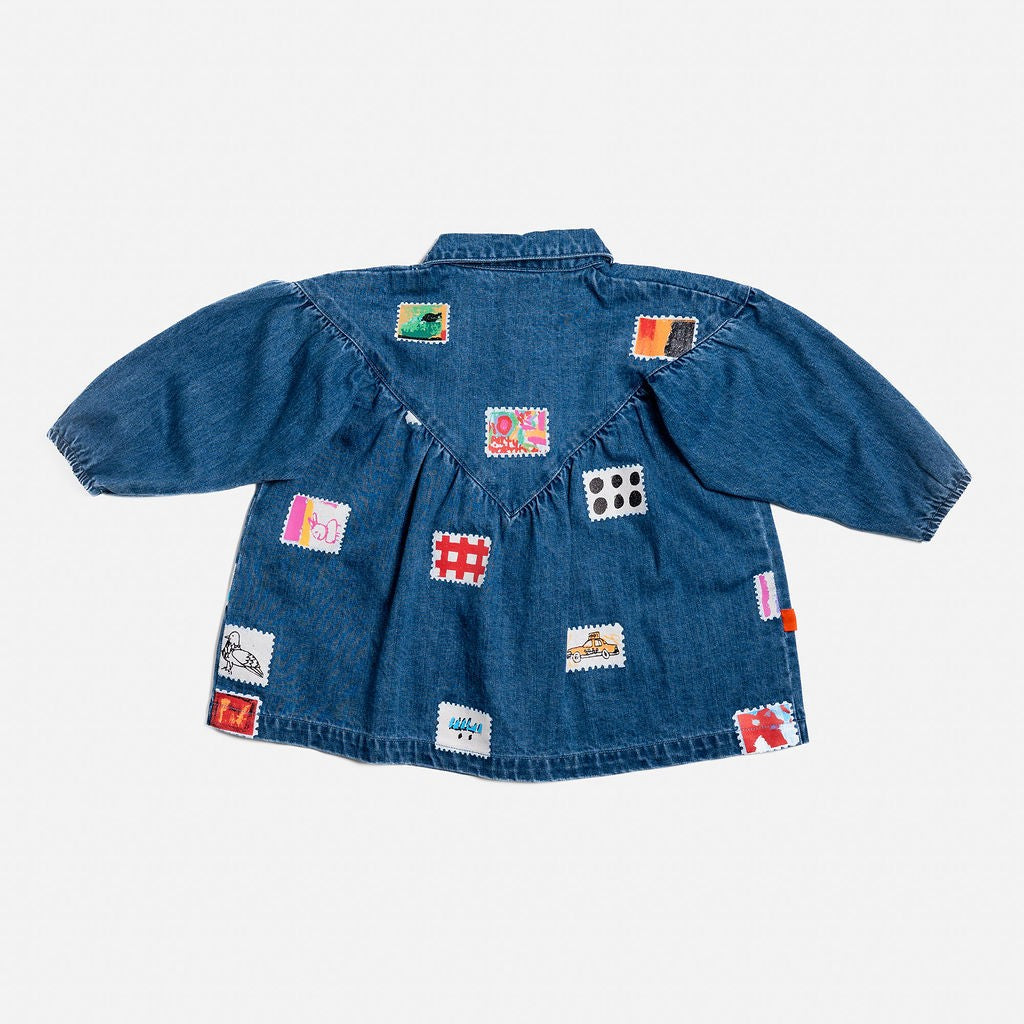Denim Smock Dress (Stamps)