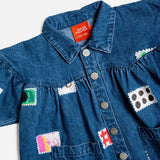 Denim Smock Dress (Stamps)