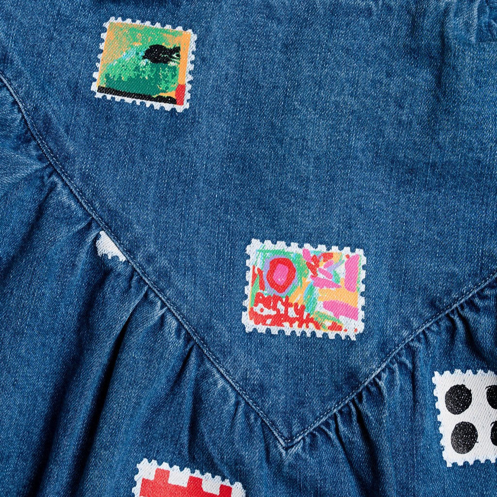 Denim Smock Dress (Stamps)