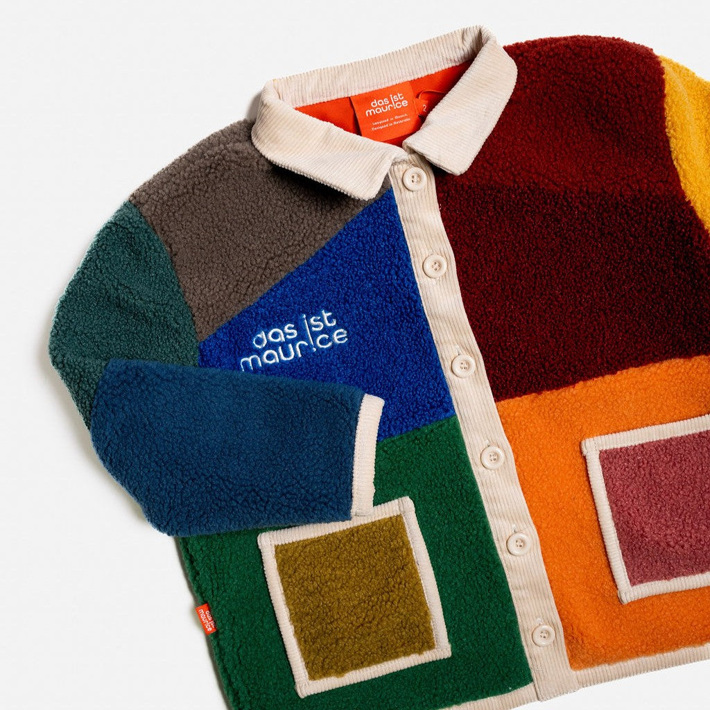 Boucle Coat (Colour Block)