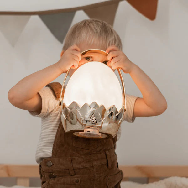 Dragon Egg Carry Lantern - White & Gold