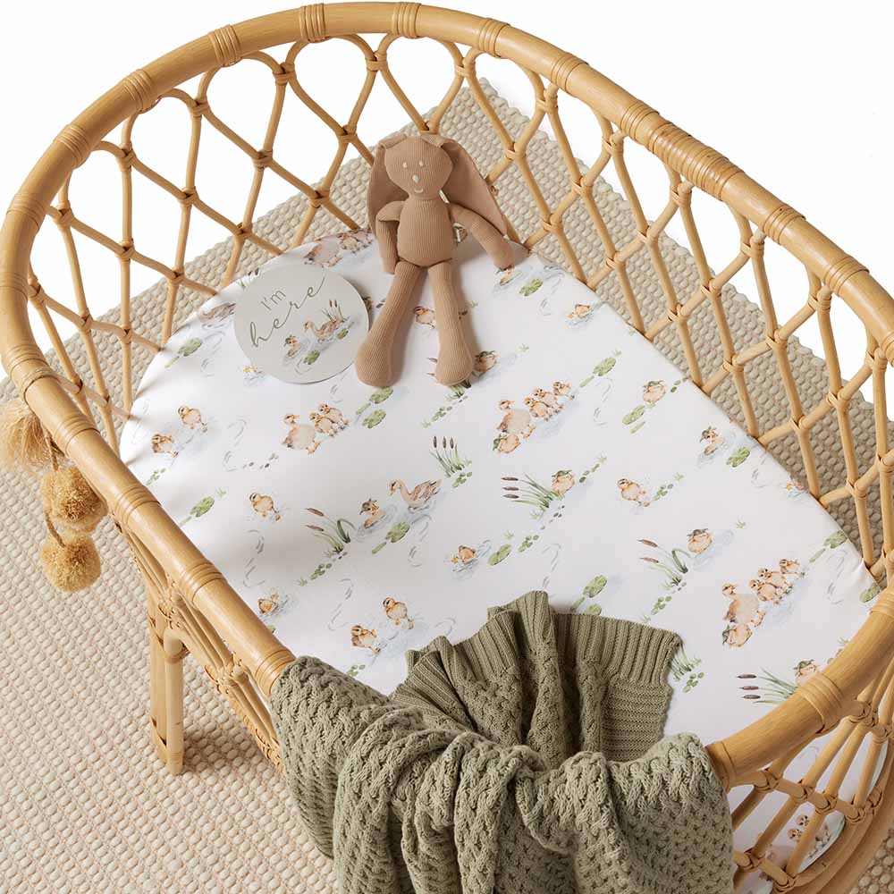 Duck Pond Organic Bassinet Sheet / Change Pad Cover
