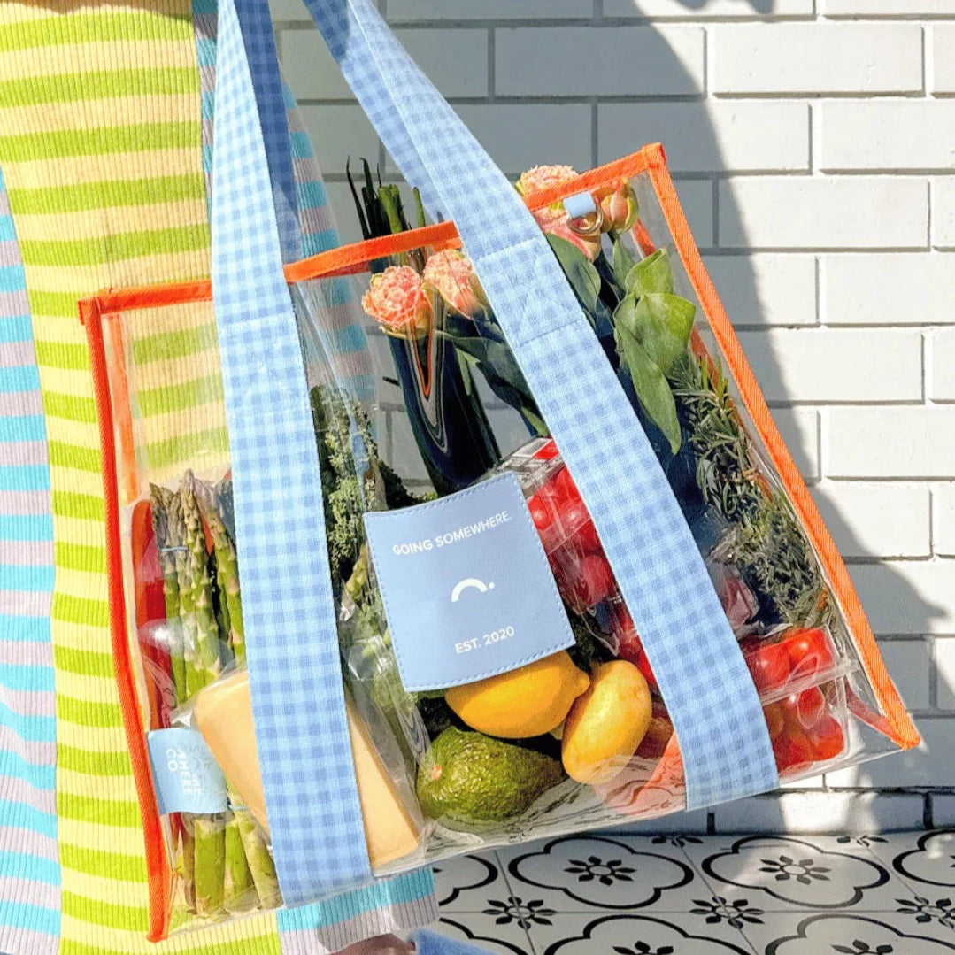 Blue & Orange Cheeky Tote Bag