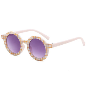 Miss Plaid Sunglasses (Cream)