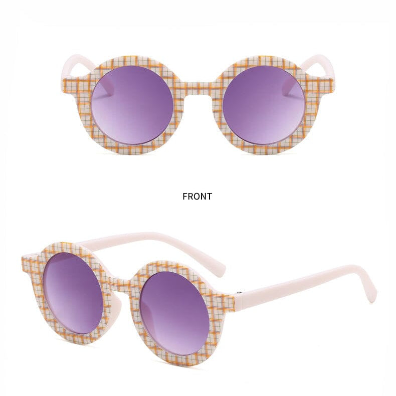 Miss Plaid Sunglasses (Cream)