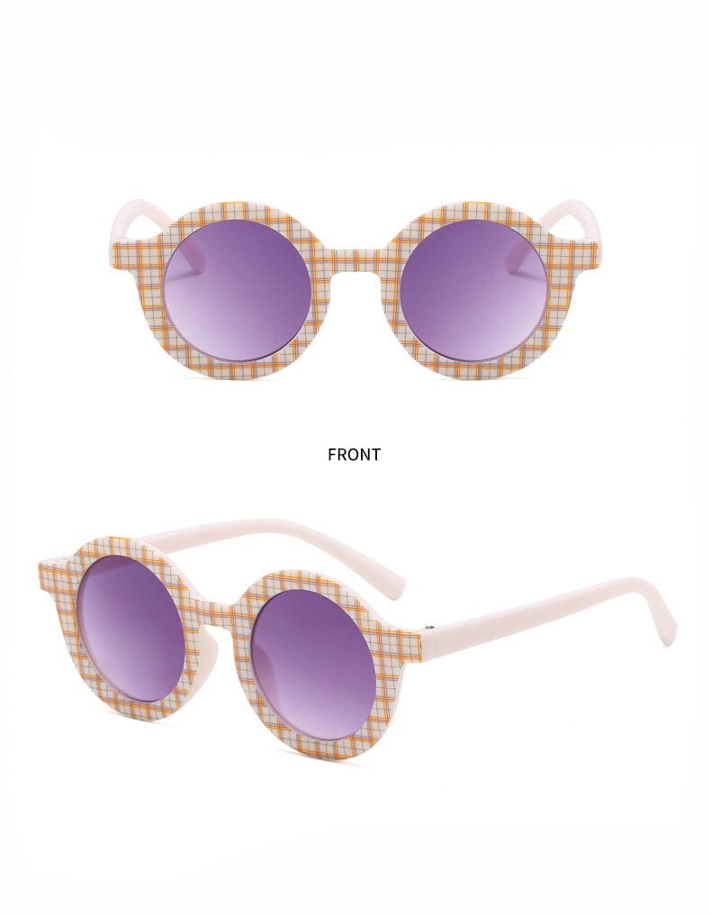 Miss Plaid Sunglasses (Cream)