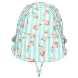 Swim Legionnaire Flap Beach Hat - Shrimp