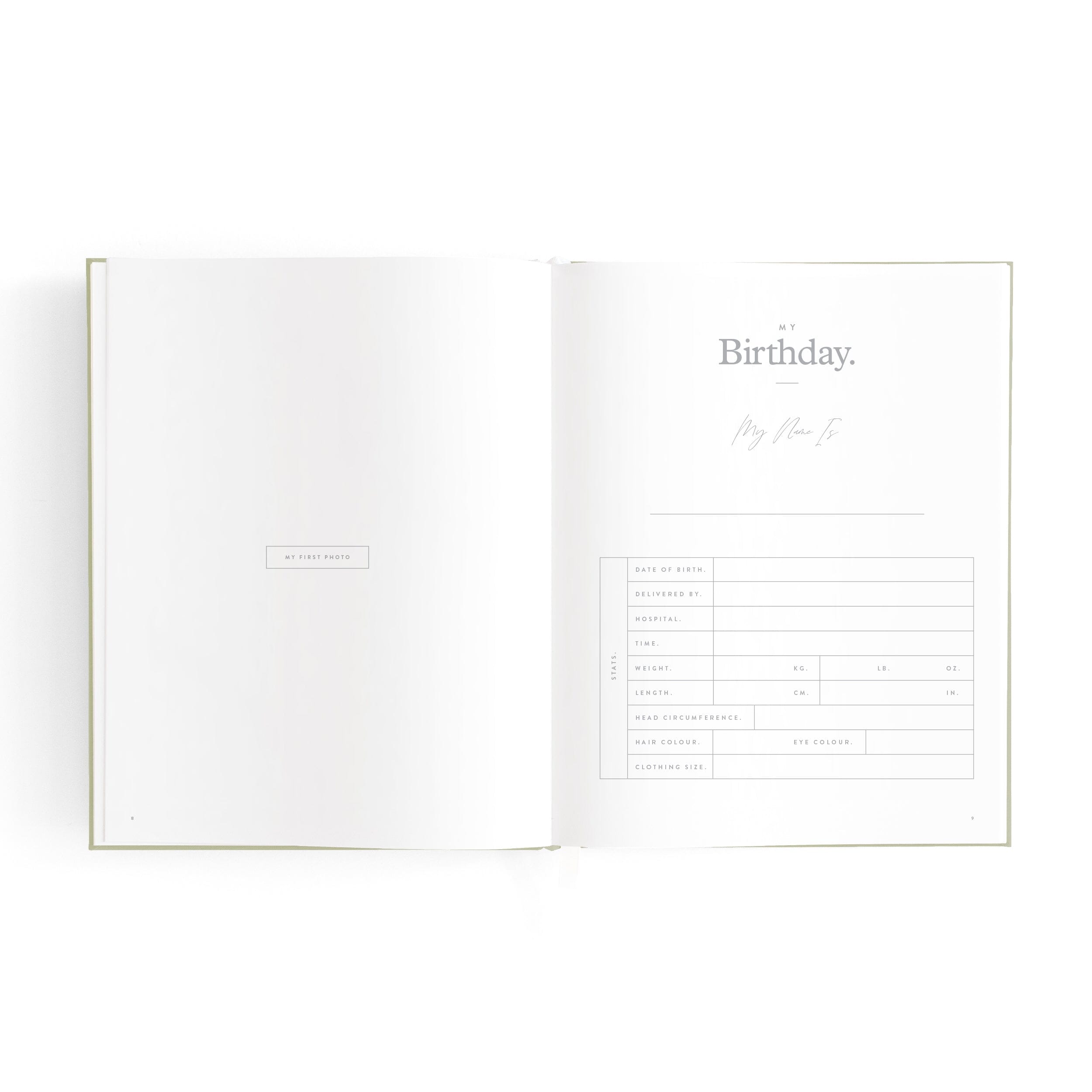 Sage Mini Baby Book