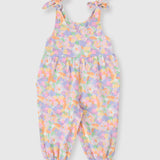 Pastel Bouquet Tiffany Tie Overalls