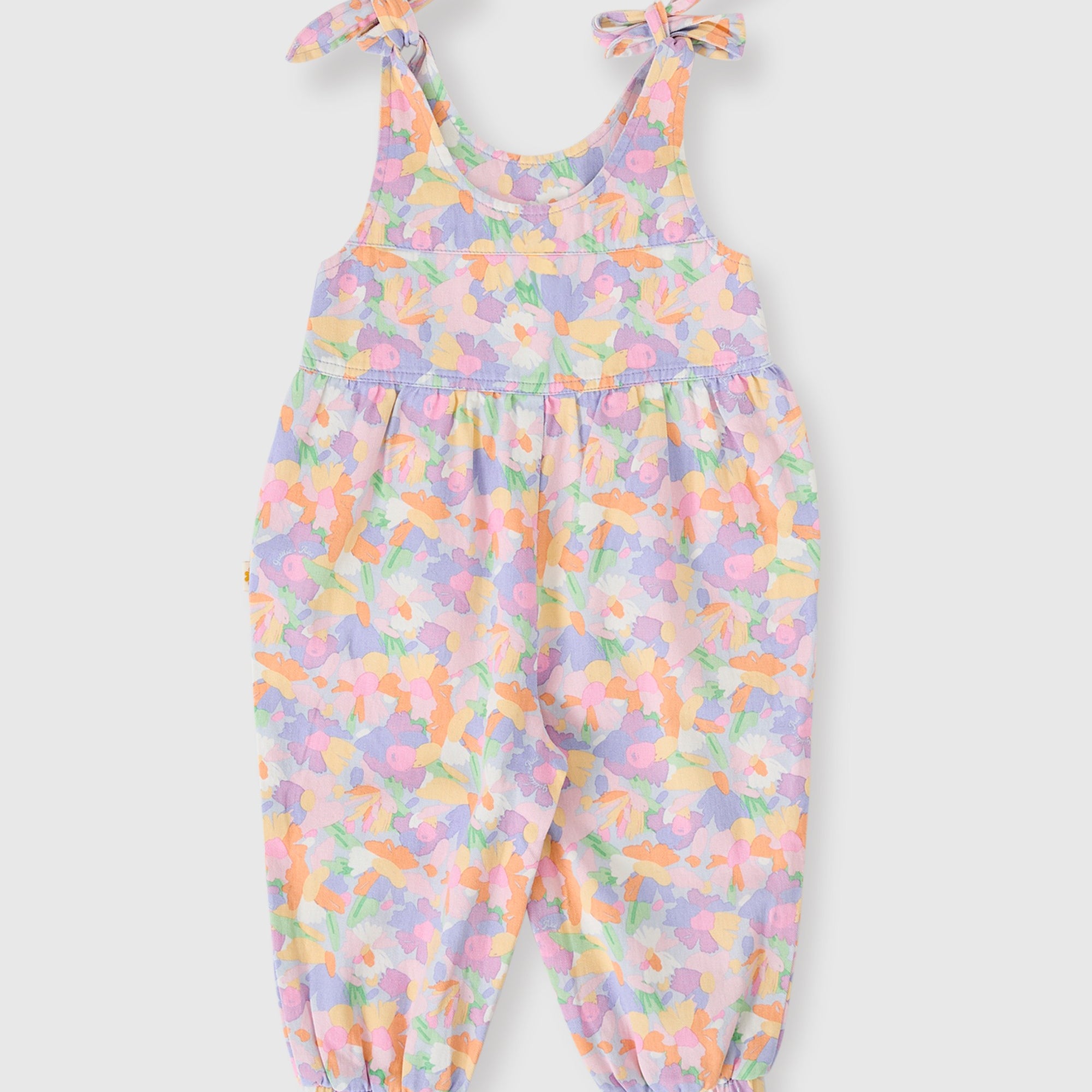 Pastel Bouquet Tiffany Tie Overalls