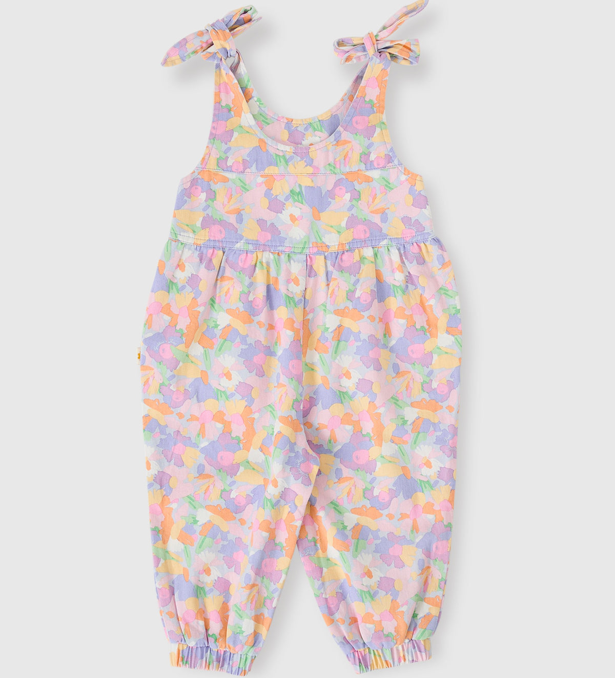 Pastel Bouquet Tiffany Tie Overalls