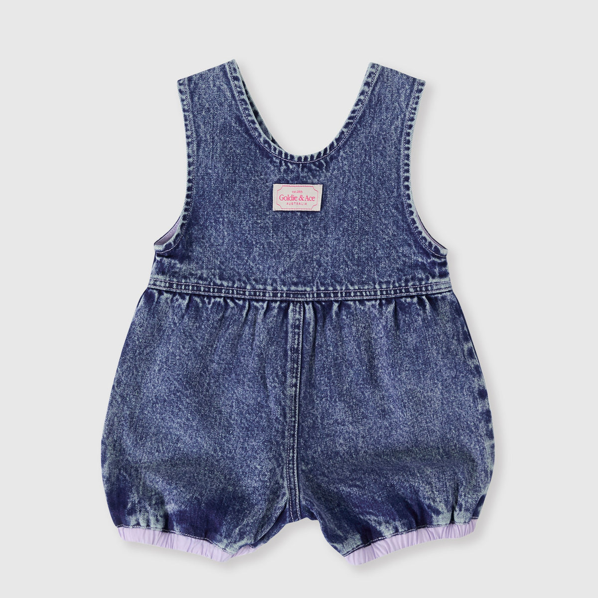 Nina Pastel Petals Denim Romper