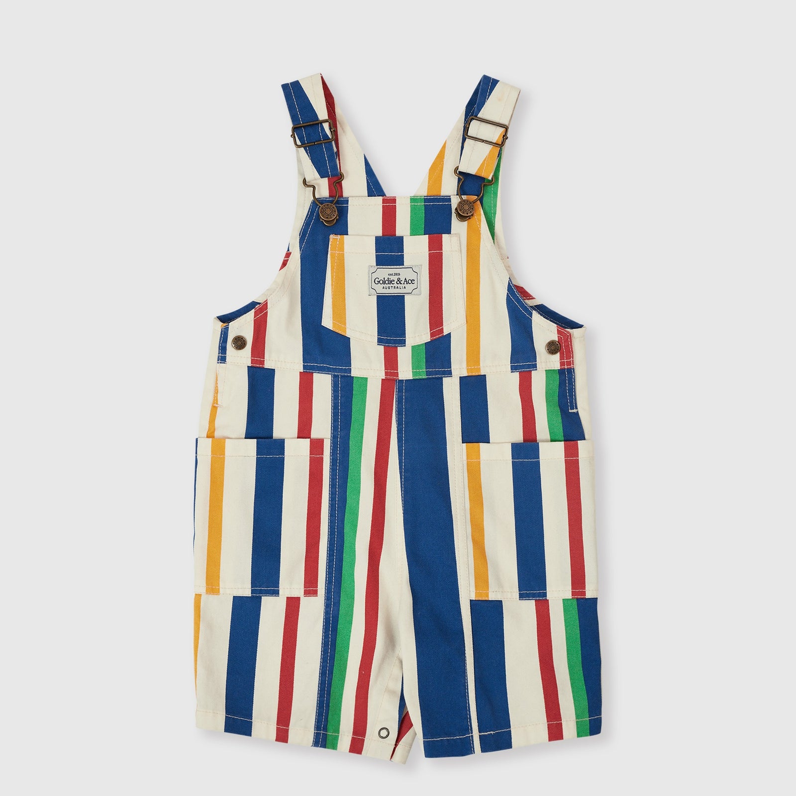 90`s Bold Stripe James Denim Pocket Overalls