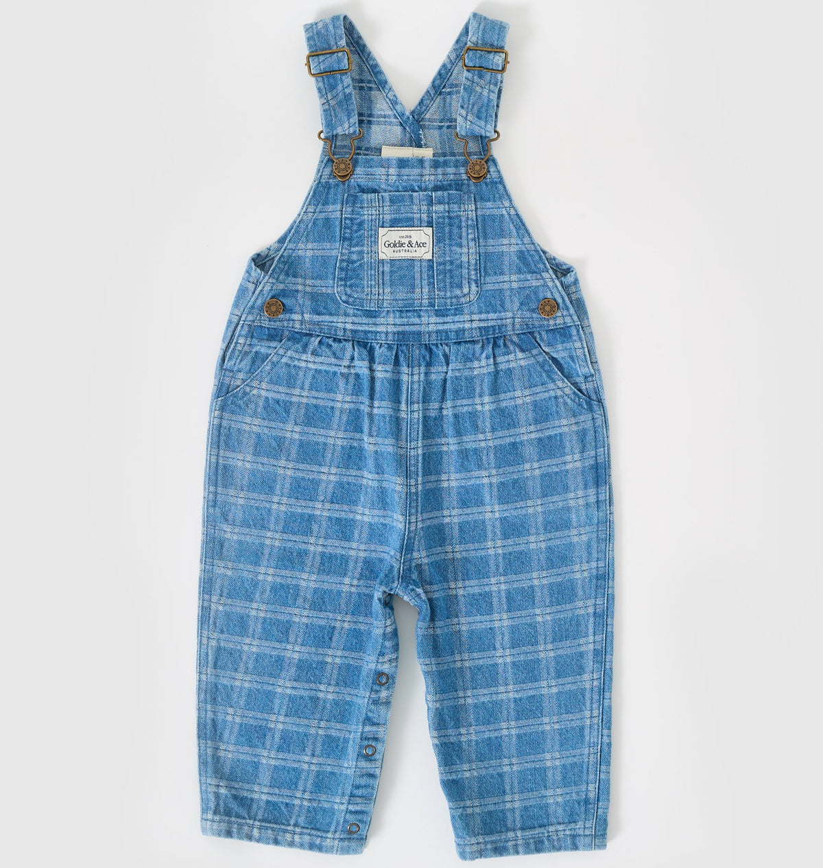 Austin Denim Check Overalls