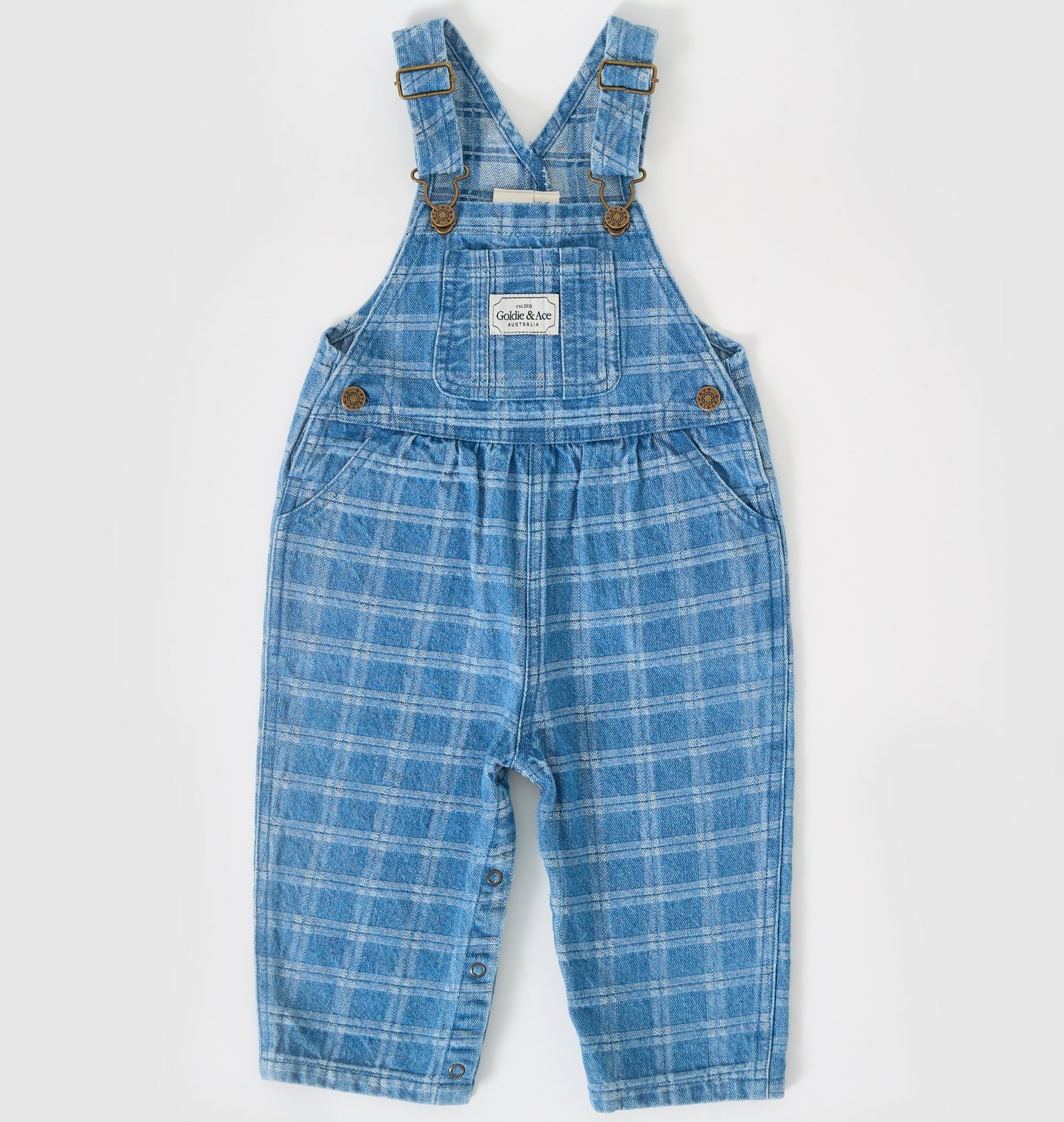 Austin Denim Check Overalls