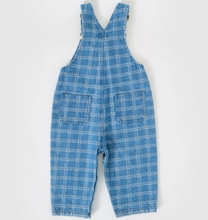 Austin Denim Check Overalls