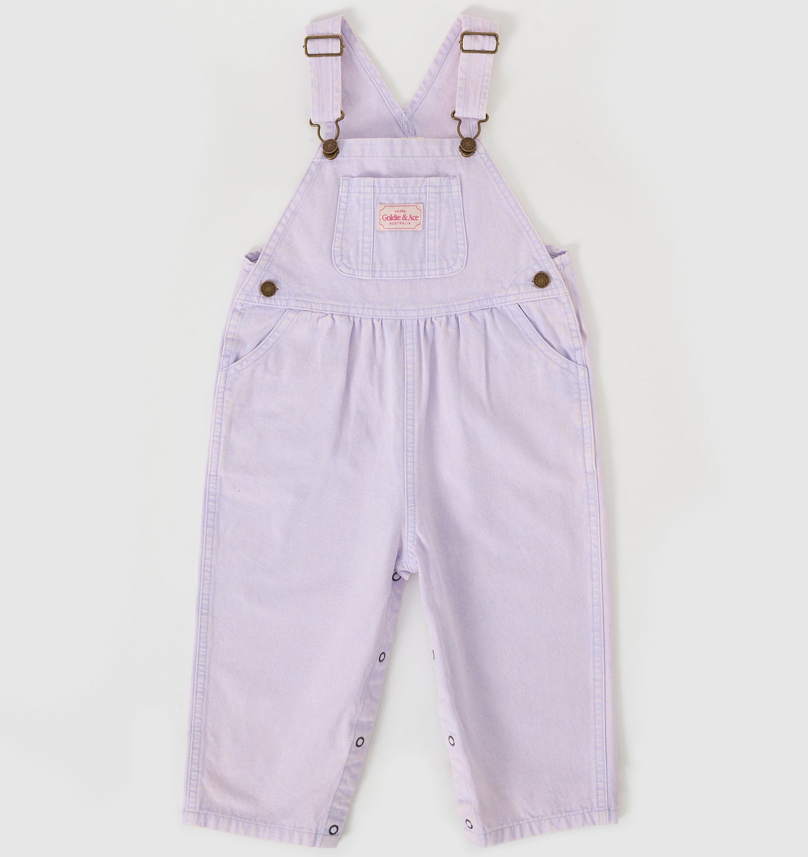 Austin Vintage Washed Denim Overalls (Mauve)