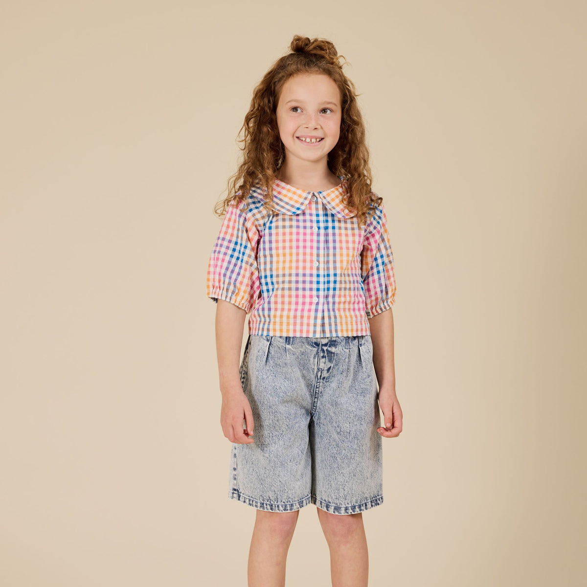 Rainbow Gingham Beatrice Blouse