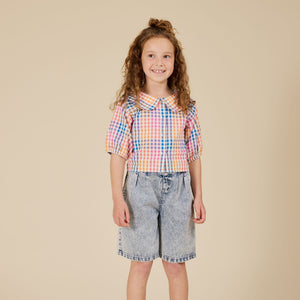 Rainbow Gingham Beatrice Blouse
