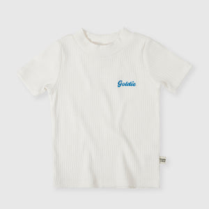 Embroidered Rib Tee