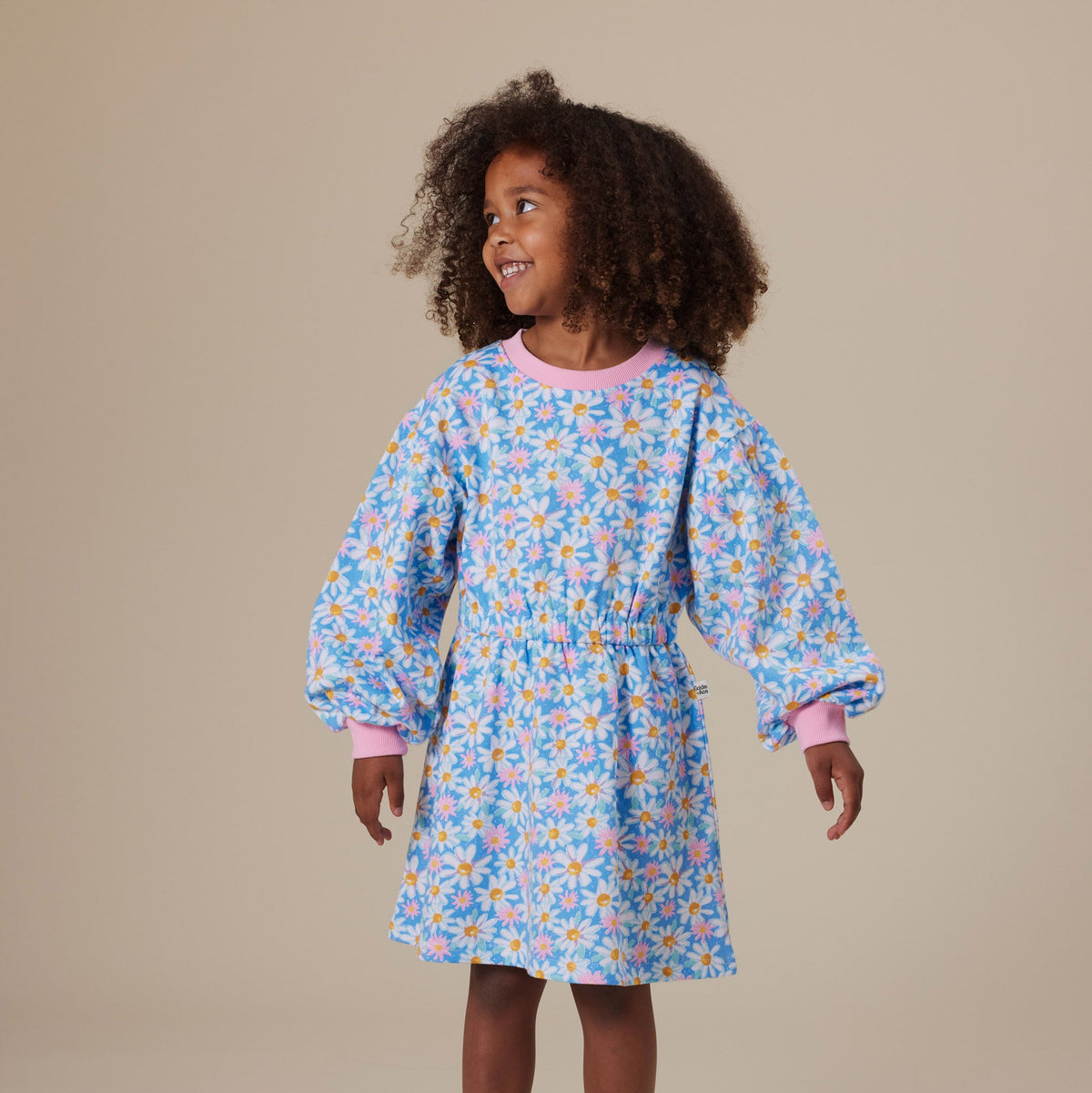 Leah Long Sleeve Dress (Seaside Daisy)