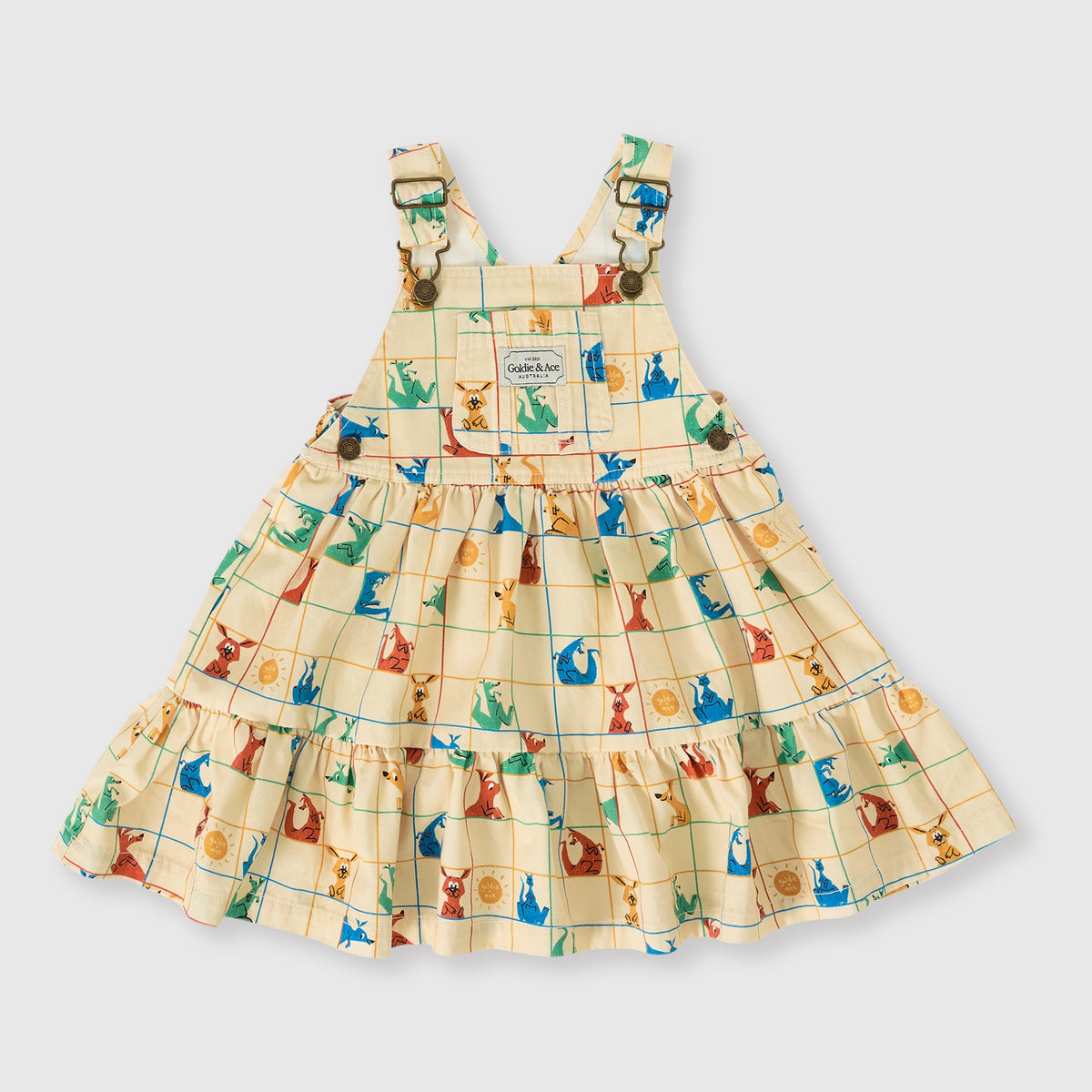 Hopscotch Tully Tiered Pinafore Dress